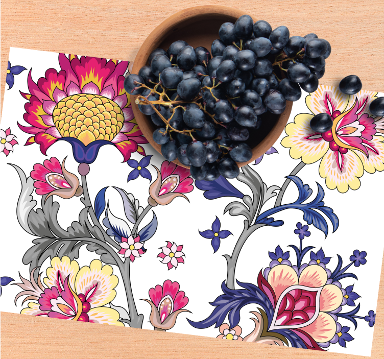 Original placemat floral design elements - TenStickers