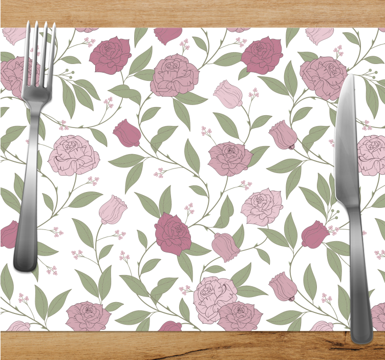 Original placemat floral elegant design - TenStickers