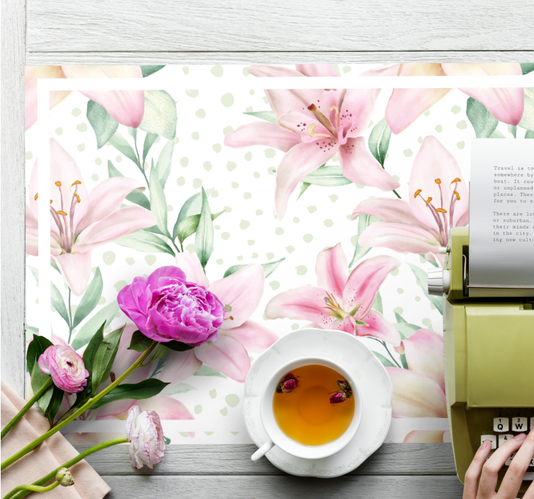 Original placemat floral lily arrangement - TenStickers