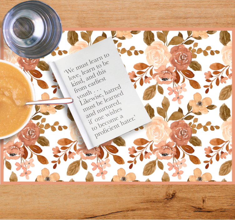 Original placemat floral patterned table setting - TenStickers