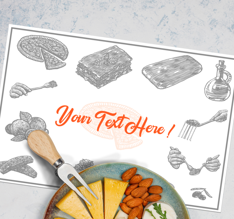 Original placemat food illustration design - TenStickers