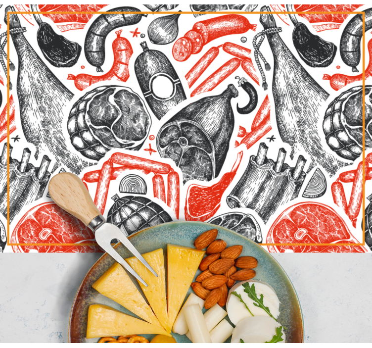 Original placemat food illustration designs - TenStickers