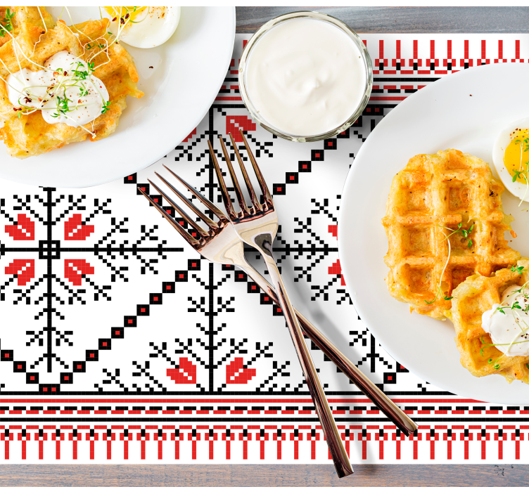 Original placemat geometric floral design - TenStickers