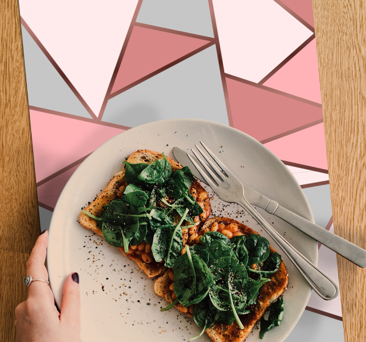 Original placemat geometric pastel designs - TenStickers