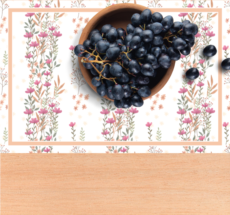 Original placemat graceful botanical design - TenStickers