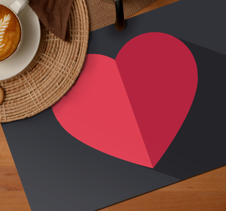 Original placemat heart shape design - TenStickers