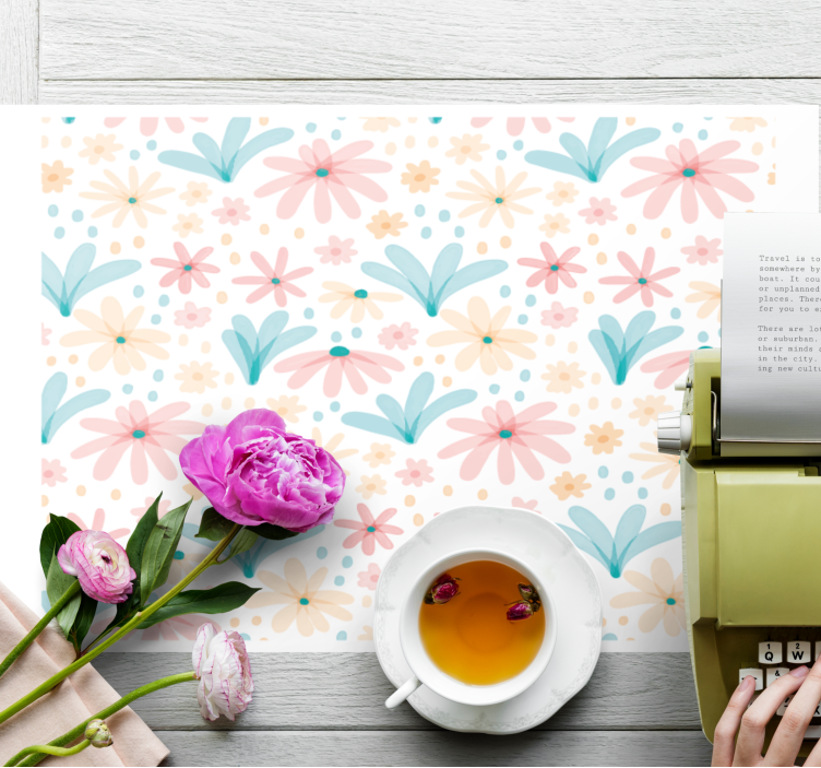 Original placemat in vibrant floral colors - TenStickers
