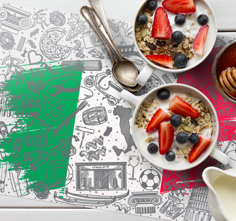 Original placemat italian culinary design - TenStickers