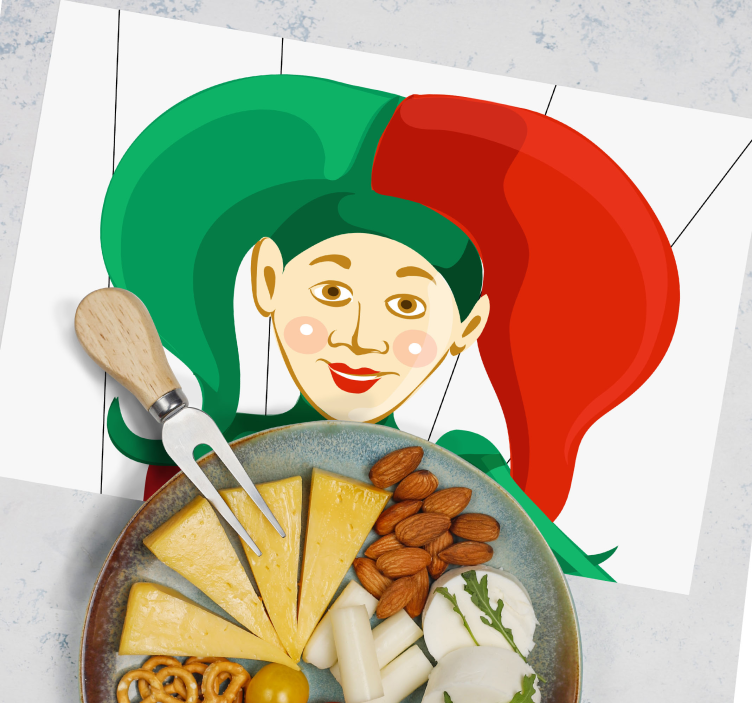 Original placemat jester character design - TenStickers