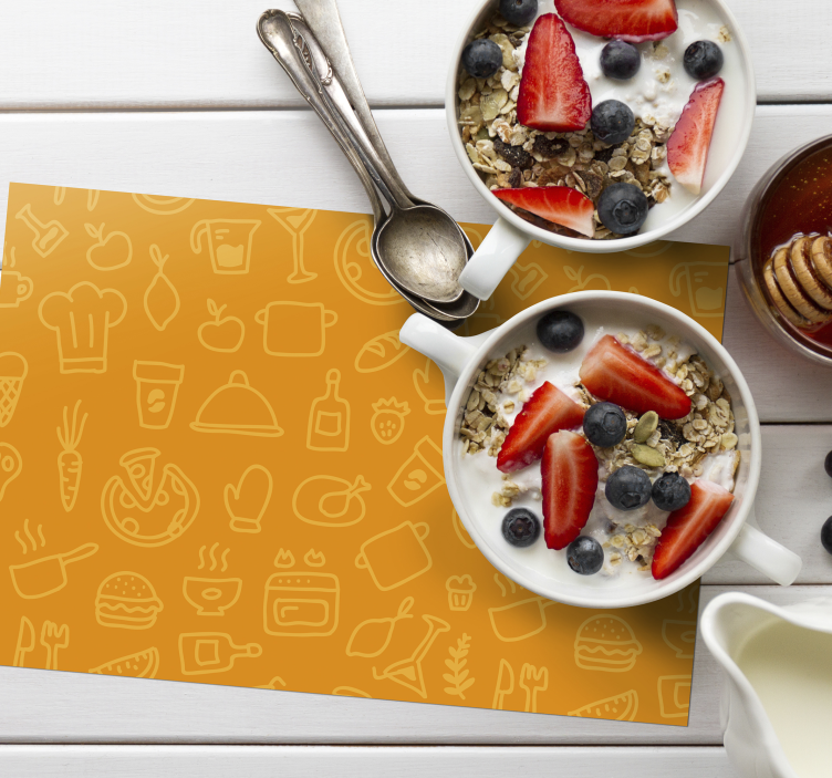 Original placemat kitchen icons design - TenStickers