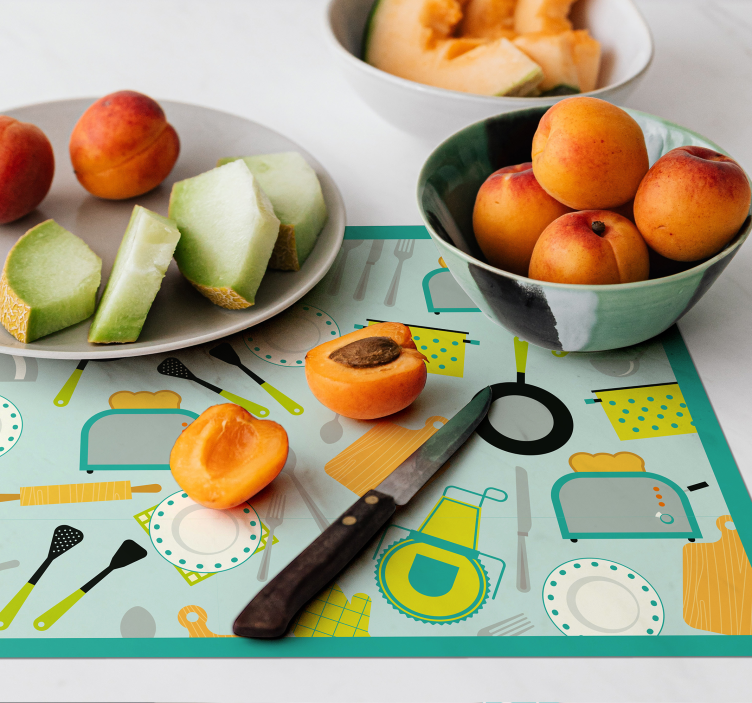 Original placemat kitchen utensil design - TenStickers