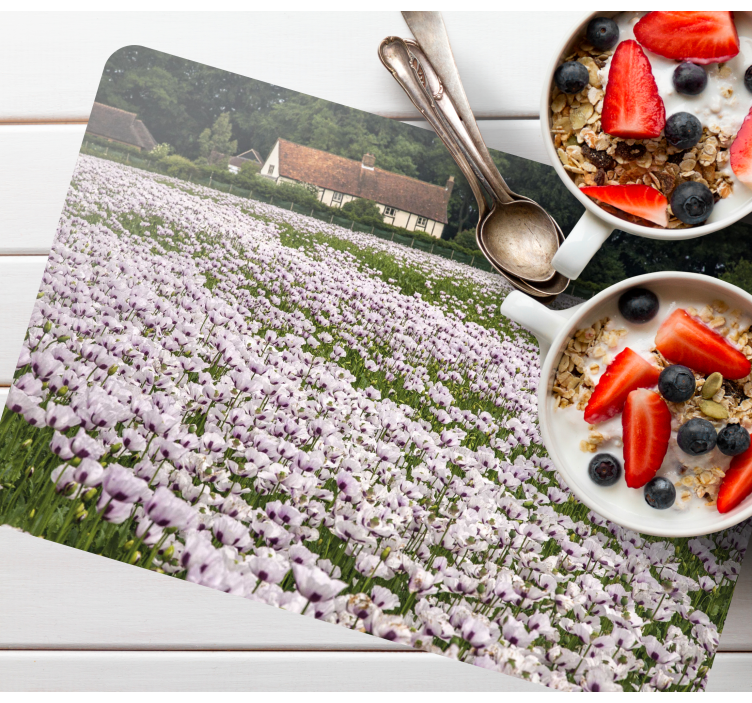 Original placemat lavender flower field - TenStickers