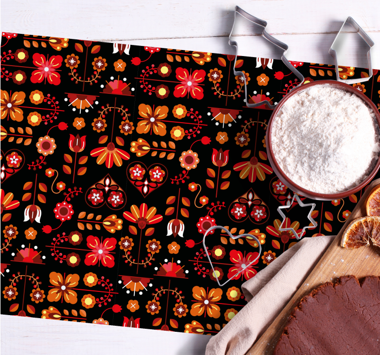 Original placemat lively botanical design - TenStickers