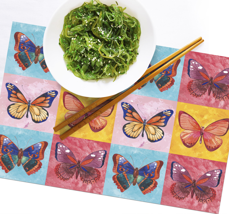 Original placemat lively butterfly design - TenStickers