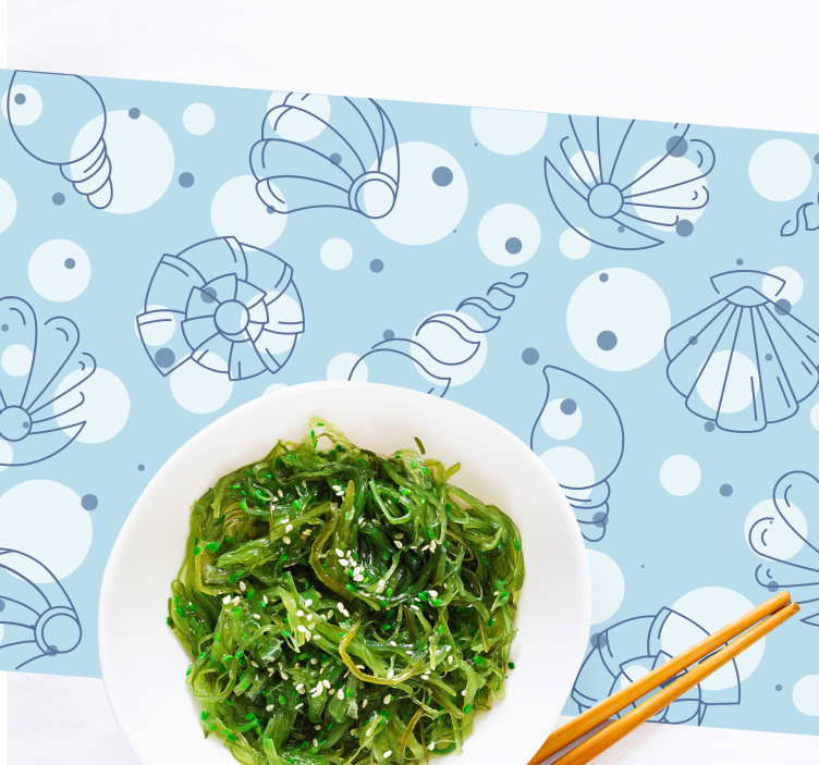 Original placemat ocean shell designs - TenStickers