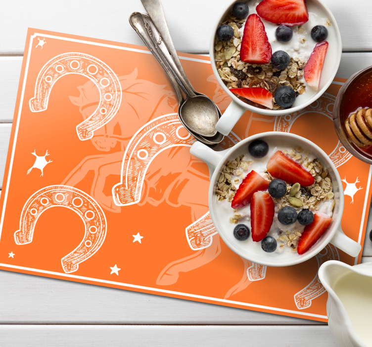 Original placemat orange horseshoe design - TenStickers