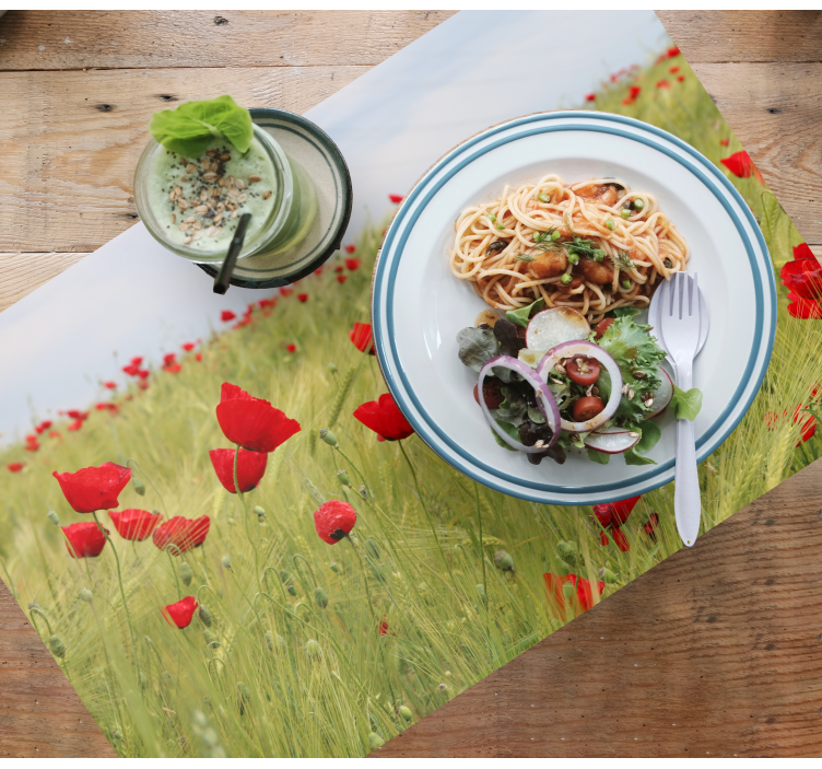 Original placemat poppy field placemats - TenStickers