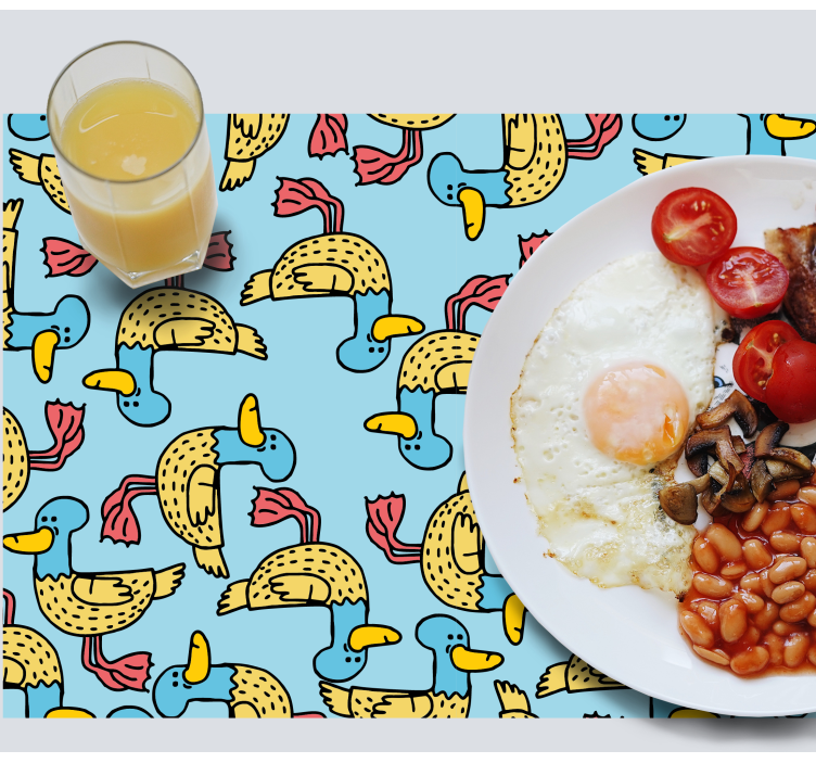 Original placemat quirky duck design - TenStickers