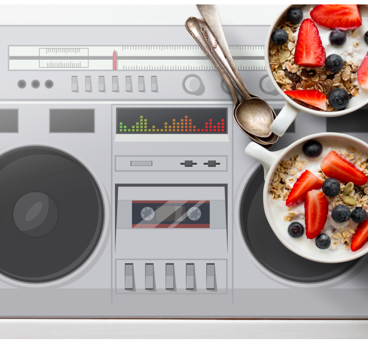 Original placemat retro boombox design - TenStickers