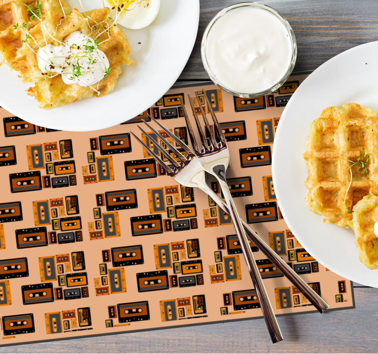 Original placemat retro cassette design - TenStickers