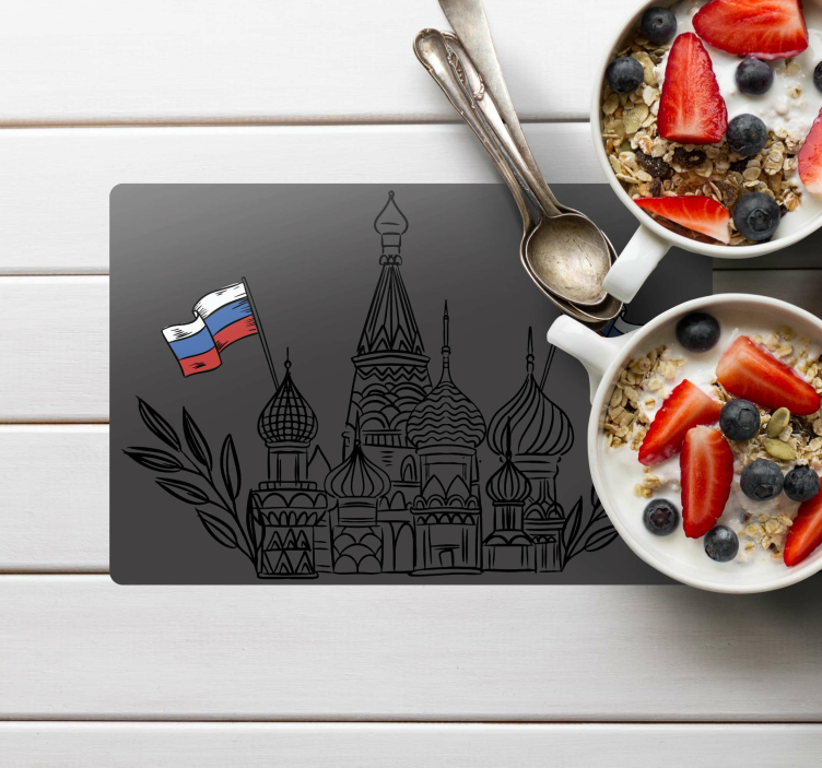 Original placemat russian architectural silhouettes - TenStickers