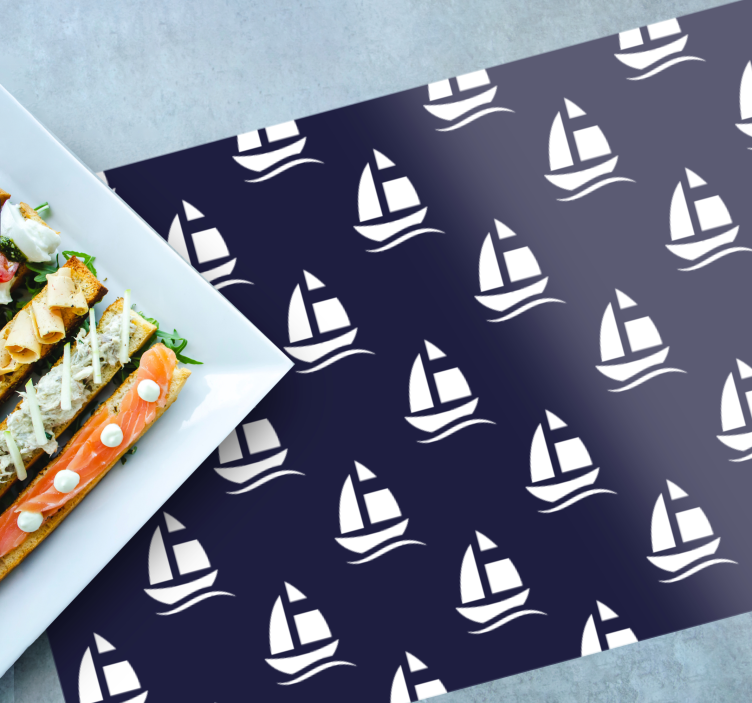 Original placemat sailboat design - TenStickers