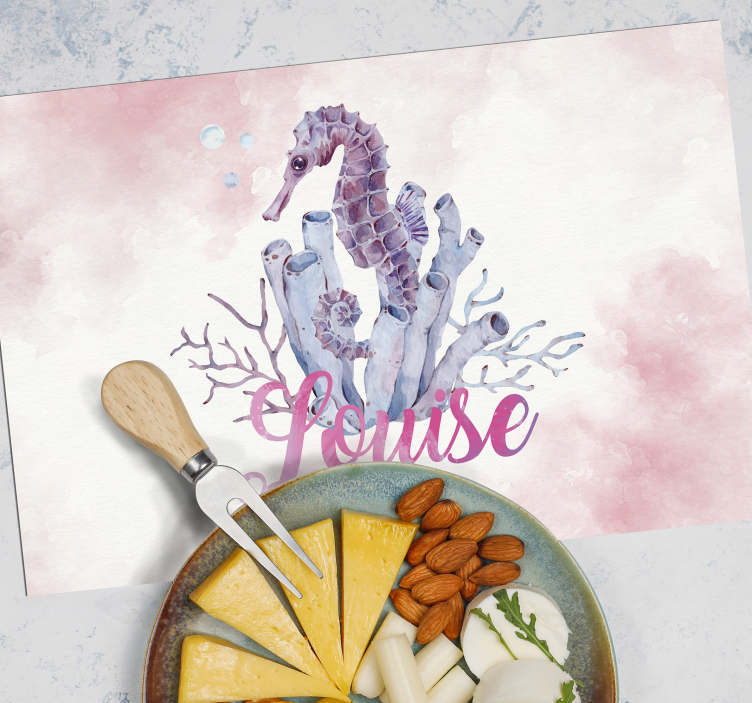 Original placemat seahorse and coral design - TenStickers
