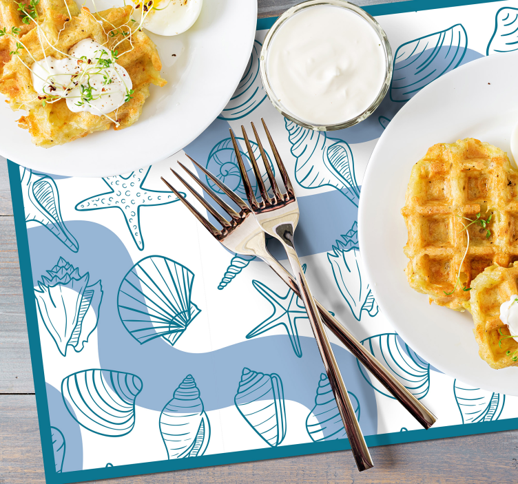Original placemat seashell patterns collection - TenStickers