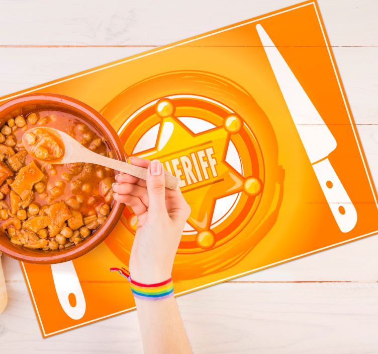 Original placemat sheriff star design - TenStickers