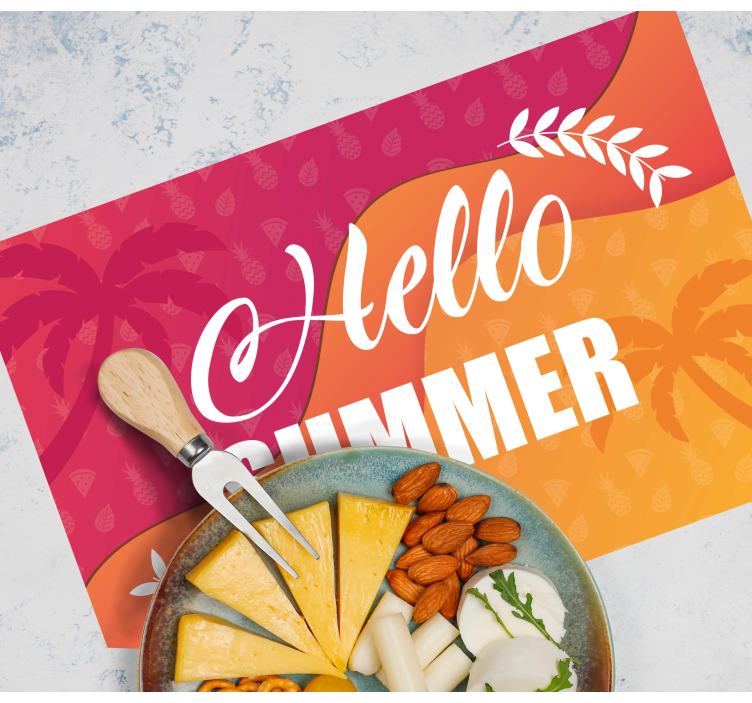 Original placemat summer greeting design - TenStickers