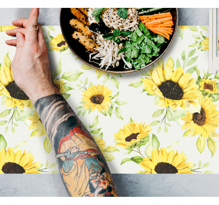 Original placemat sunflower design - TenStickers