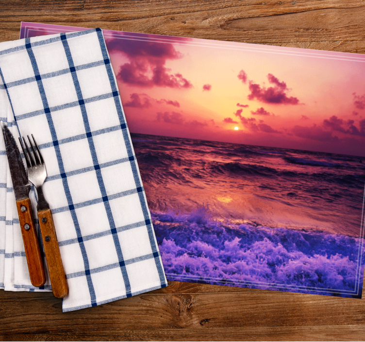 Original placemat sunset ocean view - TenStickers