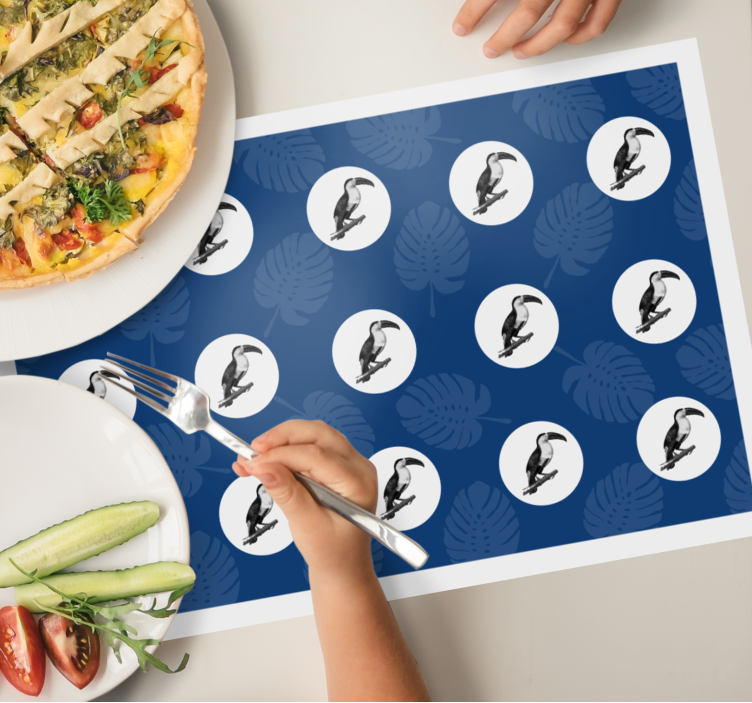 Original placemat tropical bird design - TenStickers