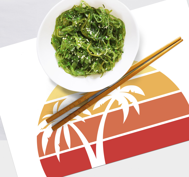 Original placemat tropical dusk landscape - TenStickers