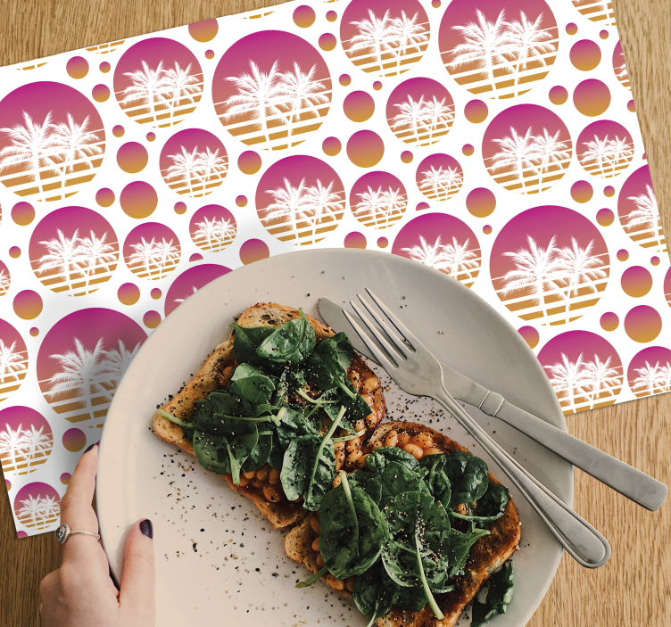 Original placemat tropical palm designs - TenStickers