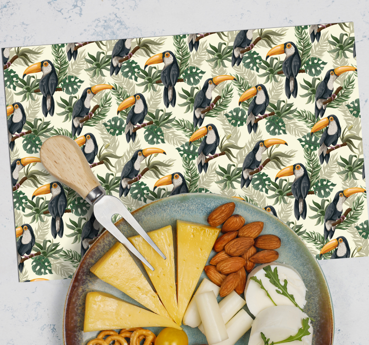 Original placemat tropical toucan design - TenStickers