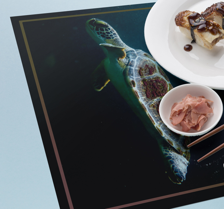 Original placemat turtle aquatic landscape - TenStickers