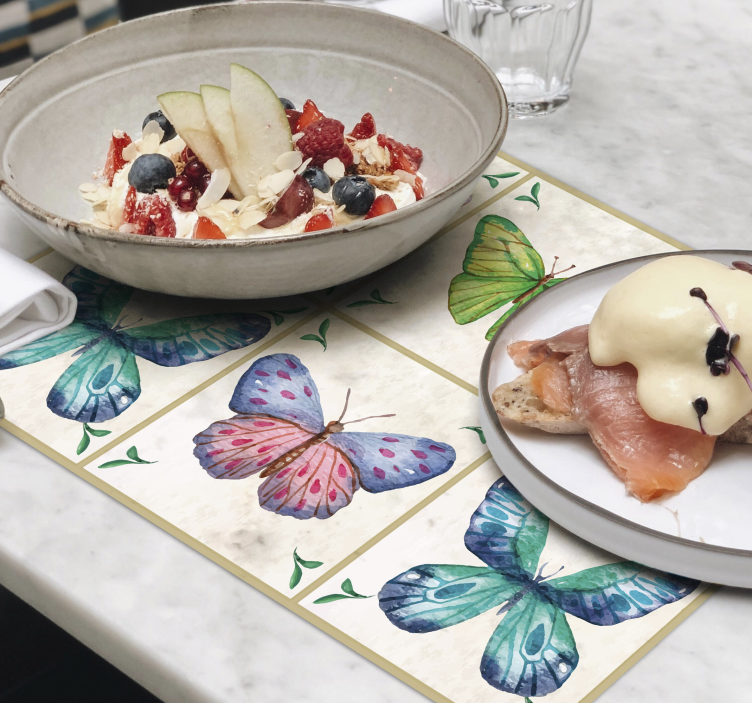 Original placemat vibrant butterfly design - TenStickers