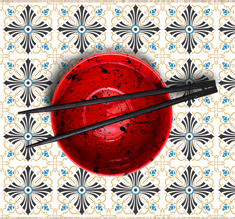 Original placemat vibrant crimson bowl - TenStickers