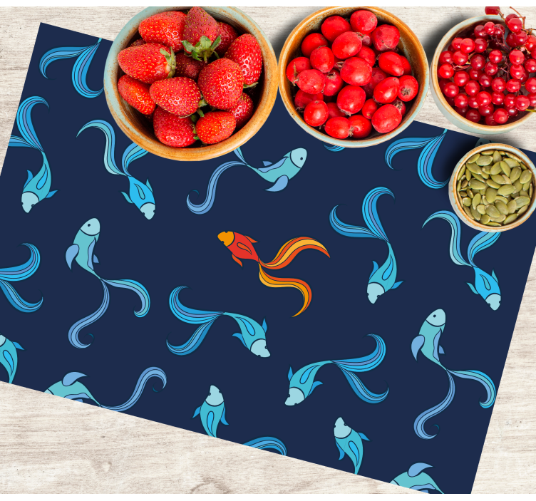 Original placemat vibrant fish design - TenStickers
