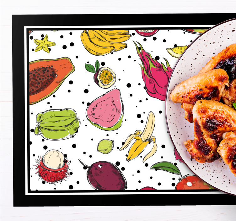 Original placemat vibrant fruit design - TenStickers