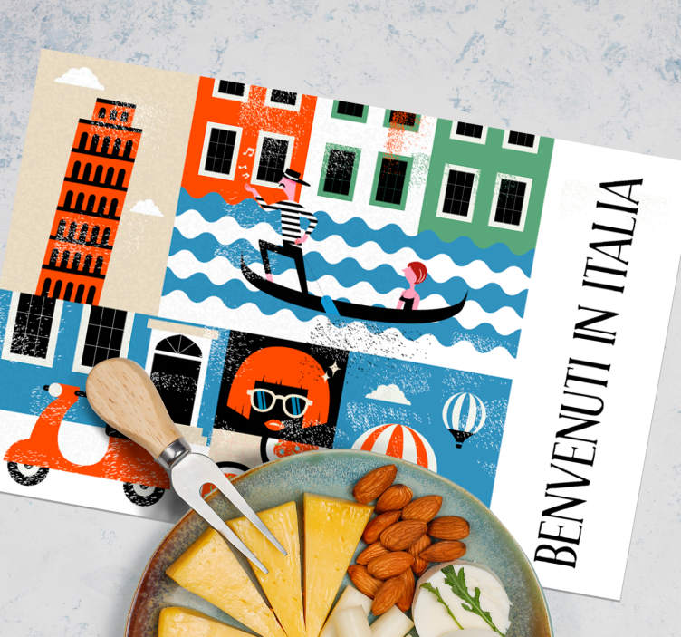 Original placemat vibrant italian landscape - TenStickers