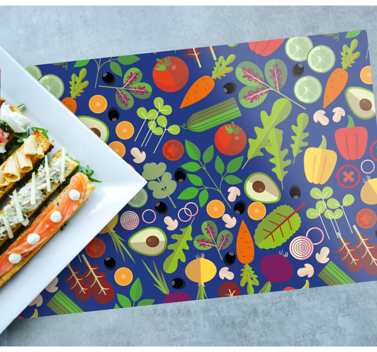 Original placemat vibrant vegetable design - TenStickers