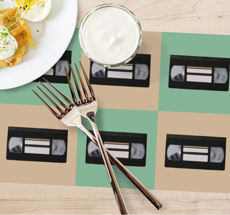 Original placemat vintage vhs tape design - TenStickers