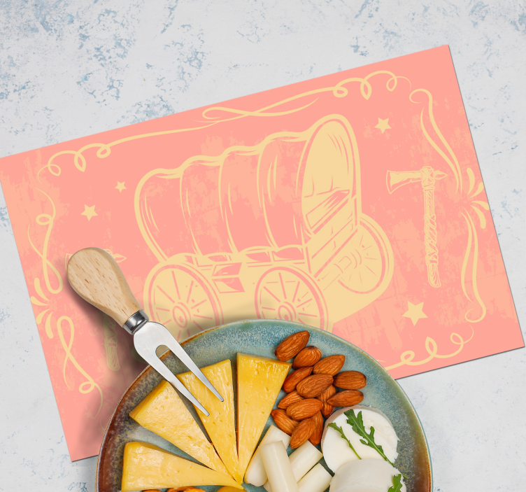 Original placemat vintage wagon design - TenStickers
