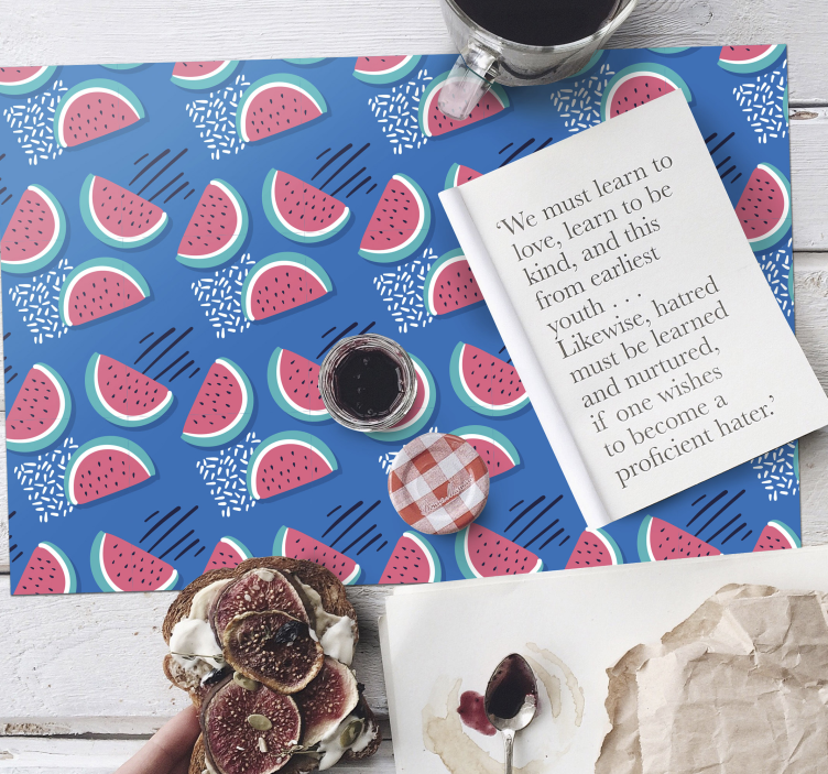 Original placemat watermelon design - TenStickers