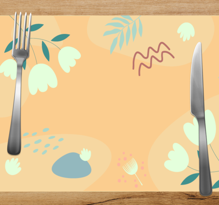 Original placemat with abstract floral design - TenStickers