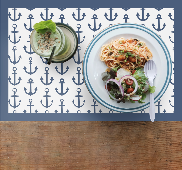 Original placemat with anchor pattern design - TenStickers