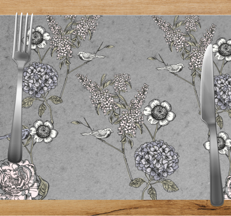 Original placemat with botanical design accent - TenStickers