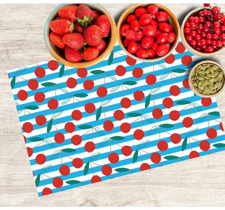 Original placemat with cherry pattern design - TenStickers